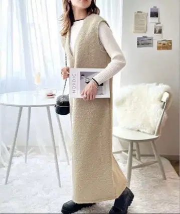 새상품 보아 오버롤 스커트 롱 원피스 아이보리 그레이지 계열