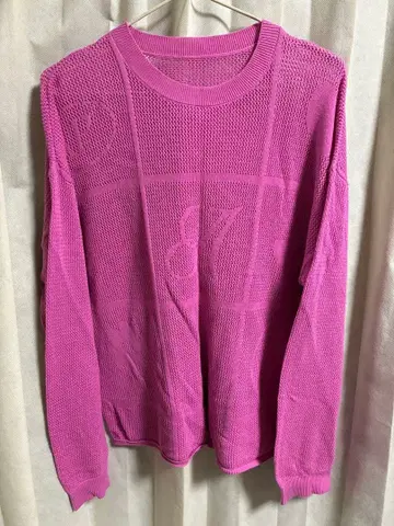 atmospink 메쉬 니트 핑크 긴팔