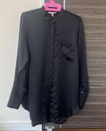 시착만 한 H&M 오버 사이즈 새틴 셔츠