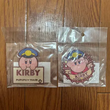 커비 푸푸푸 기차 아크릴 키링 2개 세트