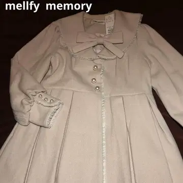 멜피 메모리 mellfy memory 리본 롱 코트 M 핑크