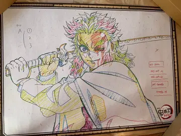 귀멸의 칼날 무한열차편 W 찬스 렌고쿠 쿄쥬로 다이닝 포스터