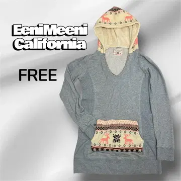 노르딕 무늬 복슬복슬 후드 부착 튜닉 후드티 속기모 후드