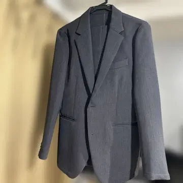 그레이 비즈니스 자켓 싱글 브레스티드