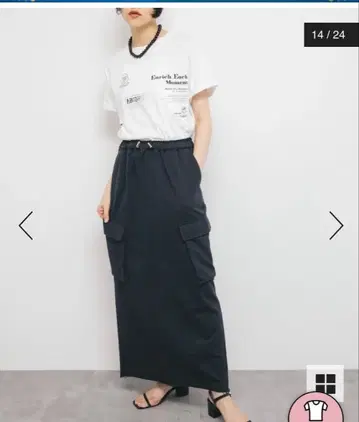 KBF 맨투맨 카고 스커트 네이비