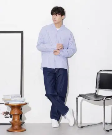 나노 유니버스 다크 블루 스트레이트 데님