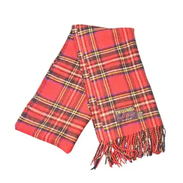 TWEEDMILL 영국제 타탄 체크 머플러 빨간색 계열