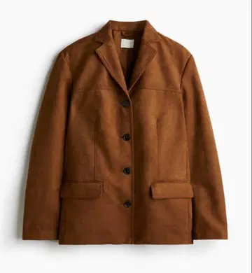 H&M 스웨이드 자켓 브라운