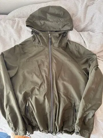 크롭 나일론 자켓 (카모 패턴)