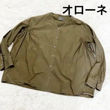 새상품급! 오로네 일본제 긴팔 블라우스 모카 브라운