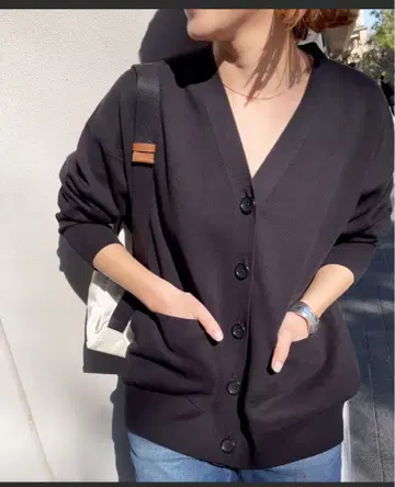 새상품 Spick & Span 더블 자카드 가디건