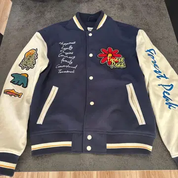 ZARA 자라 바시티 자켓 자켓 네이비 남성용 여성용 자수