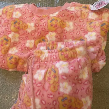 빤쮸토끼 보아 상하의 세트 파자마 M 갸루 핑크 하이비스커스