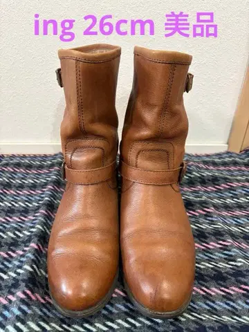 [ 새상품급 ] ing 브라운 가죽 부츠 26cm