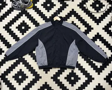 나일론 자켓 블랙/그레이 풀 집업