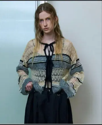 MAISON SPECIAL 2way Ribbon Cardigan