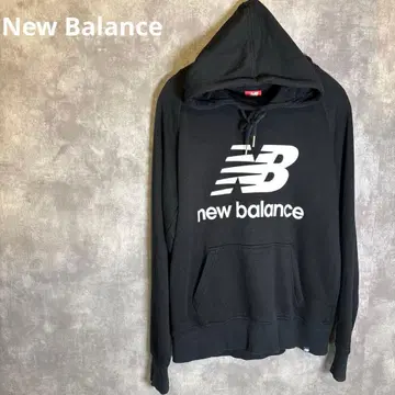 [ New Balance ] 로고 후드티 M 사이즈 블랙