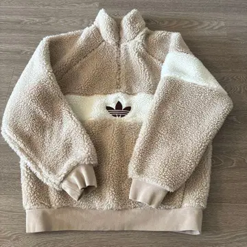 adidas 베이지 플리스 자켓 M
