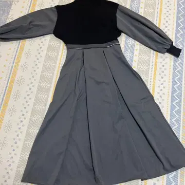 FASHION CLASSIC 그레이 긴팔 롱 원피스