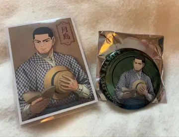 골든 카무이 메이지 마을 콜라보 츠키시마 포토 카드 캔 배지