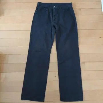 다케오 키쿠치 블랙 스트레이트 팬츠 W-30