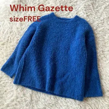 새상품급 윔 가젯 에어리 풀오버 오버 니트 블루