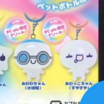 푹신푹신 아와와짱 콜롱토 클리어 메지루시 참 수영모자 스야스야