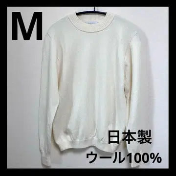 바니스뉴욕 아이보리 화이트 크루넥 니트 M 일본제