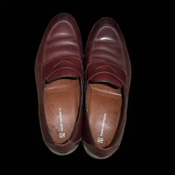 와인 레드 페니 로퍼