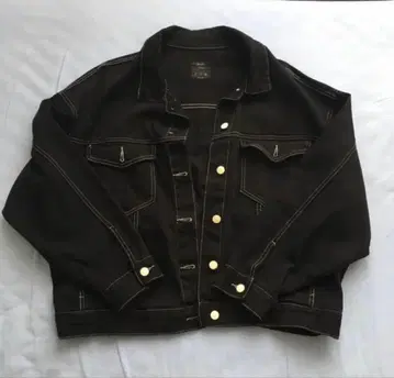 버쉬카 데님 자켓 오버 사이즈 스티치