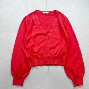 [ 새상품급 ] To b agnes b 플라워 버튼 가디건 오렌지 TU