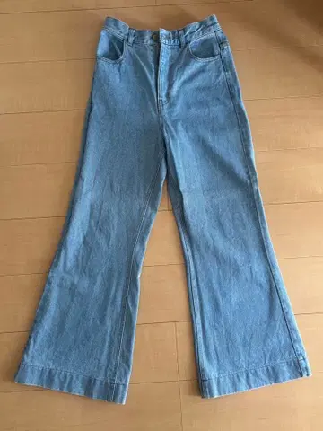 Heather 플레어 데님 팬츠 M 라이트 블루