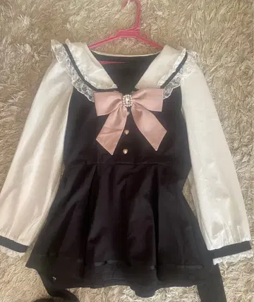 LIZLISA 긴팔 세일러 카라 셋업 블랙