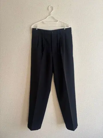 UNITED ARROWS 울 서지 2턱 팬츠 S 네이비