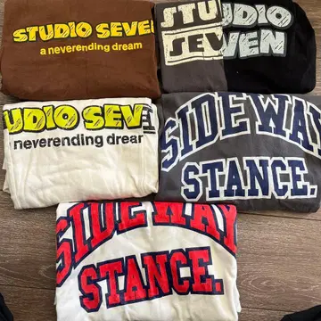STUDIO SEVEN & SIDEWAY STANCE 티셔츠 5종 세트