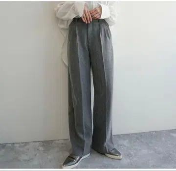 FASHFREN 현행 [ 택 포함 새상품 ] 트위드 패턴 턱 와이드 팬츠