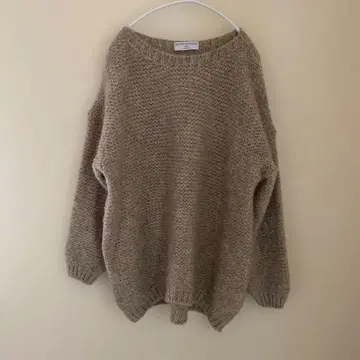 트리코 진 마르크 모헤어 혼방 니트 베이지