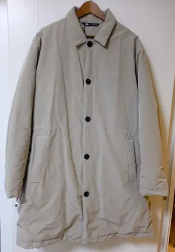 ZARA MAN 충전솜 스탠 칼라 코트 XL 새상품 택 포함