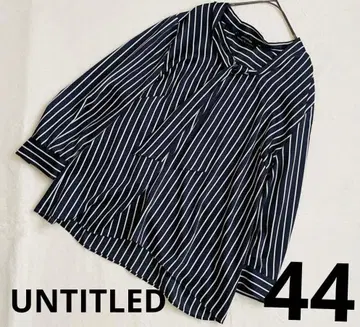 최근 UNTITLED 보타이 블라우스 네이비