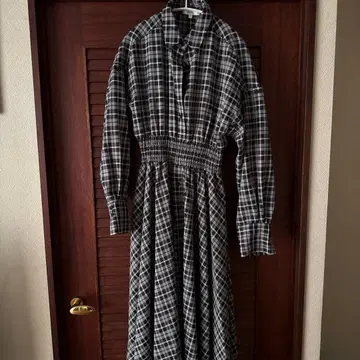 rienda 체크 무늬 롱 원피스 M