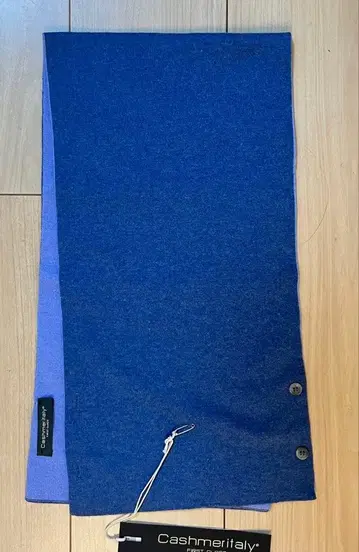미사용 새상품 Cashmeritaly 캐시미어 스카프 머플러 블루 계열