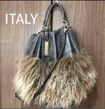 이탈리아제 가죽&퍼 백