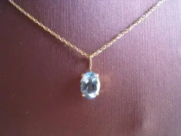 멋지다! 반짝이는 천연 블루 토파즈 k10 펜던트 목걸이