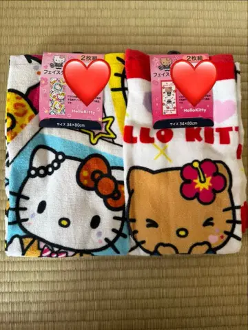 산리오 헬로키티 갸루키티 페이스타월 각 1매