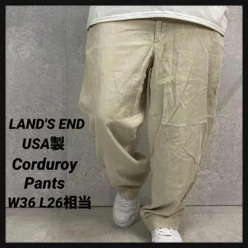 랜즈엔드 90s USA 제조 베이지 코듀로이 팬츠 W36 L26 상당