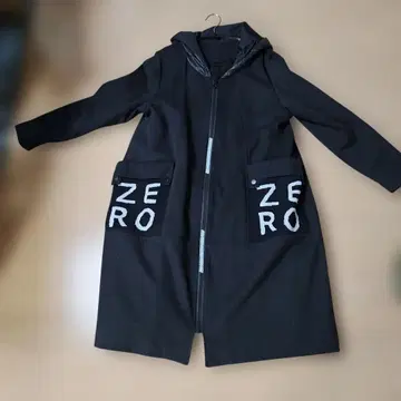 ZERO 자수 롱 후드티