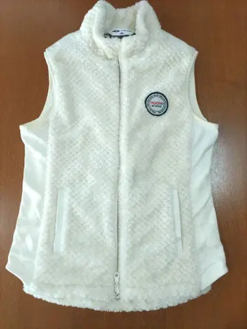 TIGORA 여성용 플리스 베스트 골프 스포츠 여행 M 화이트