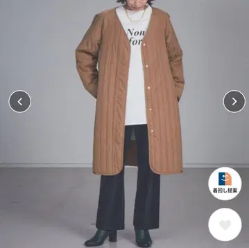 노미네 퀼팅 코트 블랙 얇은 소재