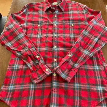 J.Crew 플란넬 셔츠 M 레드 계열 체크