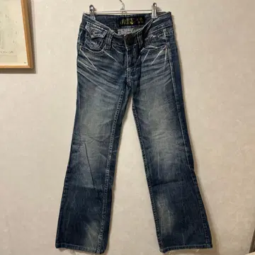 RED PEPPER 플레어 팬츠 다크 블루